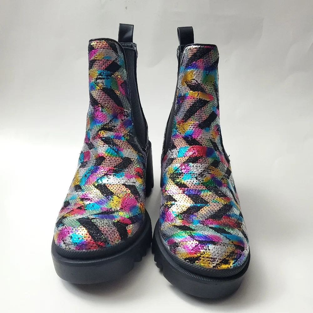 Betsey Johnson Multi-Color Moto Bootie - Picture 8 of 9